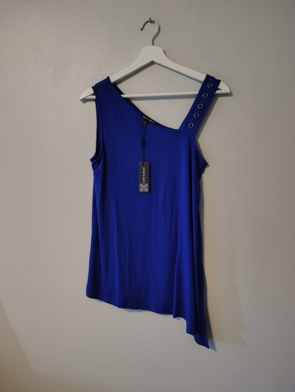 ☀️ SUMMER SALE!! NWT Cable & Gauge Blue Y2K Asymmetrical Tank